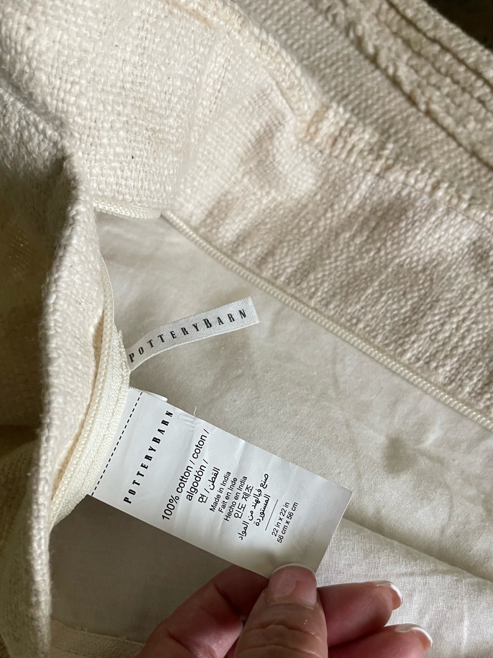 Two Pottery Barn Handwoven Textured Pillow Covers - Picture 4 of 6